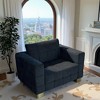1-Seater Plush Cloth Sofa Chair with High Legs & Easy Cleaning - 4 of 4