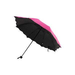 Unique Bargains Travel Umbrella Manual Color-changing 3-fold Sun Protection Vinyl Impact Cloth 38.19"x22.83" 1 Pcs - 1 of 4