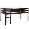 Twin Loft Bed, Solid Wood Low Loft Bed W/Guard And Ladder, No Box Spring Needed, Children Low Loft Bed For Bedroom, Home Kids Room - 4 of 4