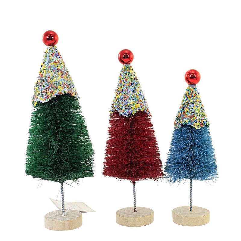 Christmas " Sprinkled Bottle Brush Trees Cupcake St/3 Bethany Lowe Designs, Inc.  -  Decorative Figurines, 2 of 4