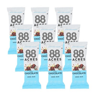 88 Acres Dark Chocolate and Sea Salt Seed Bar - Case of 9/1.6 oz