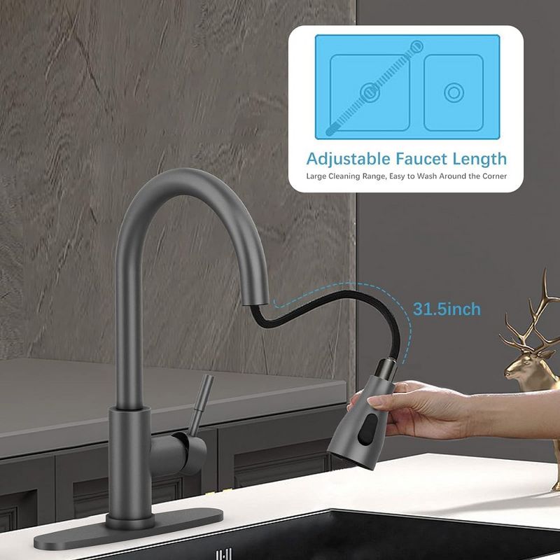 Kitchen Faucet with Pull Down Sprayer, 2 of 8