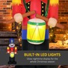 SEVOBAL Inflatable Holiday Decorations Christmas Inflatables Outdoor Decorations Nutcracker Soldier Inflatable Christmas Decor, Red, 48"*33.8"*96.5" - 4 of 4