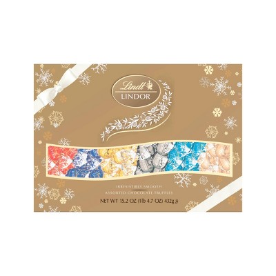 Lindor Holiday Deluxe Assorted Chocolate Truffles Gift Box - 15.2oz