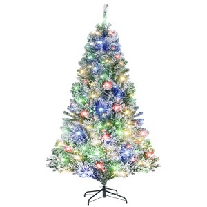 6.5 Ft Pre-Lit Artificial Christmas Tree - 1 of 4