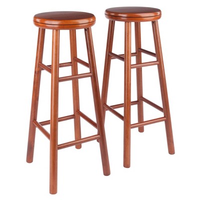 Set of 2 Winsome Swivel Seat 30.9" Barstool - Cherry