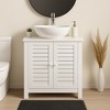 Evideco French Home Goods Under Sink Bathroom Cabinet with 2 Doors and Shelf, Non Pedestal Sink Bathroom Vanity - 2 of 4