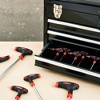 Built Industrial 14 Piece T Handle Allen Wrench Set, 7 SAE and 7 Metric Hex Key Set, Red and Black - 2 of 4