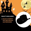 Underwraps Costumes Cowboy Hat With Black Leather Band Adult Costume Accessory|Black - 4 of 4