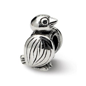 Black Bow Jewelry Sterling Silver Bird Bead Charm - 1 of 4