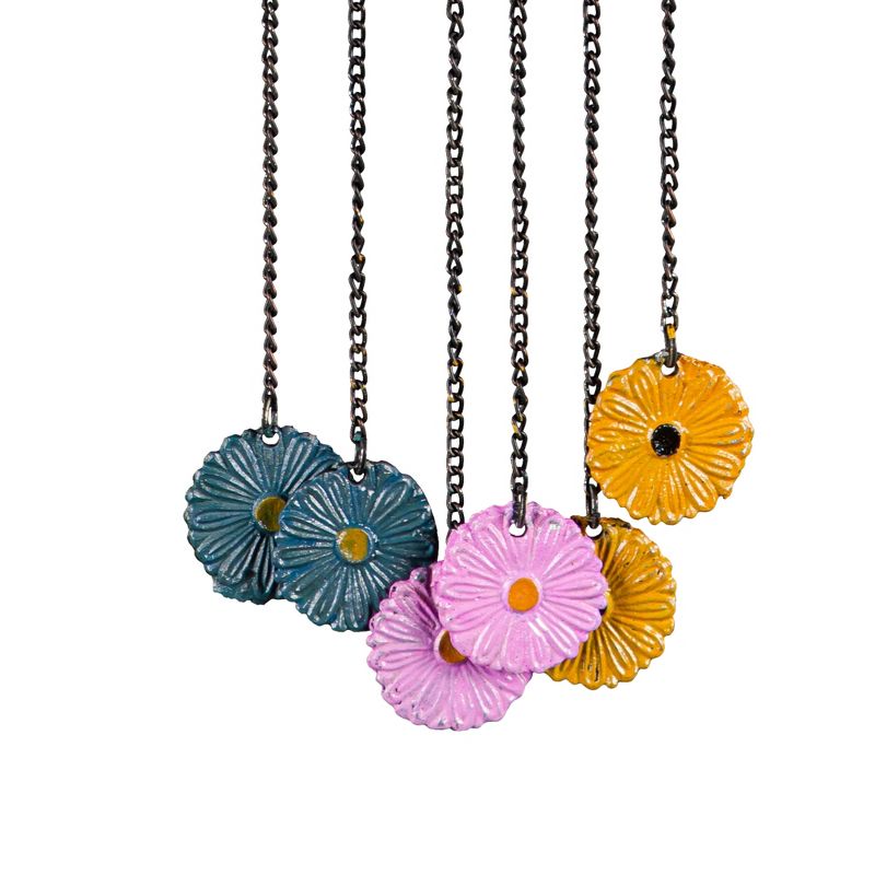 Artisan Cast Aluminum Wind Chime Mobile, I Can Dig It with Florals, 5 of 6