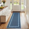 Washable Modern Living Room Rugs, Bordered Non Slip Geometric Area Rug for Bedroom, Soft Low Pile Throw Dining Room Carpet - 3 of 4