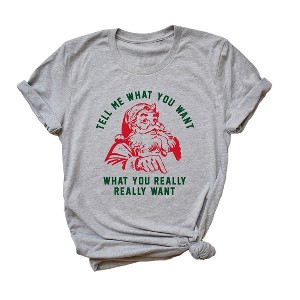 Simply Sage Market Women's Tell Me What You Want Short Sleeve Graphic Tee - 1 of 2
