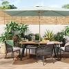 6'x10' Rectangular Outdoor Patio Market Umbrella with Faux Wood Pole - Threshold™ - 2 of 4