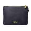 Disney Wallet, Double Pocket Wristlet, Belle Script Debossed, Castle Emblem Gold, Black, Vegan Leather - 3 of 4