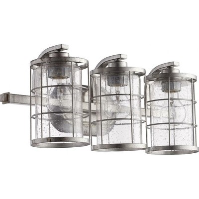 Quorum Lighting Ellis 3 - Light Vanity in  Tumbled Steel