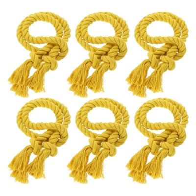 Unique Bargains Hand-Woven Decorative Tassel Rope Curtain Tiebacks 30"