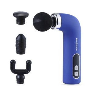Brookstone Compact Cordless Percussion Massager – Rechargeable with 9 Speeds, 4 Heads & LED Display - 1 of 4