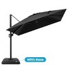 Crestlive Products 11FT Square Cantilever Umbrella Outdoor 360 Degree Rotation Offset Umbrella 6 Heights Adjustable with Base - 2 of 4