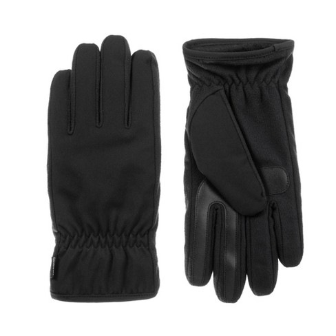 Isotoner Men's Softshell Gloves - Black : Target