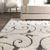 Nuloom Maisha Abstract 2x8 Runner Shag Rug for Living Room Bedroom Dining Room Nursery Entryway Hallway, Beige - 4 of 4