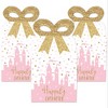 Big Dot of Happiness Little Princess Crown - Square Favor Gift Boxes - Pink and Gold Princess Baby Shower or Birthday Party Bow Boxes - Set of 12 - 2 of 4