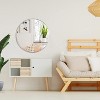 Angel Sar 32 Inch Round Bathroom Mirror, Silver Metal Frame, Shatterproof, No Distortion Glass, Anti Rust Aluminum, Easy Wall Mount - 3 of 4