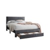 Royal Hampton Queen Size Bed w Storage Drawer, Charcoal Gray Corduroy Upholstery - 4 of 4