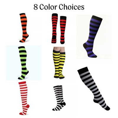 Striped Patterned Knee High Socks from the Sock Panda (Women's Sizes, Adult Medium)