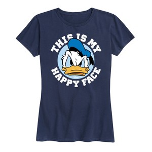 Women's - Disney - This Is My Happy Face Short Sleeve Graphic T-Shirt - 1 of 4