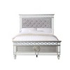 81" Full Bed Varian Bed Gray Velvet, Silver Mirrored Finish - Acme Furniture: Chrome Frame, Tufted, Adjustable Size - 2 of 4
