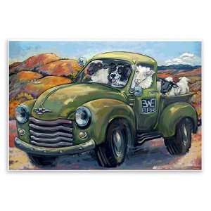 Stupell Industries Sheep Dog Funny Ewe-beer Pun Southwestern Country Scene, 13" x 19" - 1 of 4