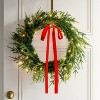 28" Christmas Led Mixed Norfolk and Cedar Wreath with Red Velvet Bow - Wondershop™ - 2 of 4