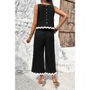 I am a Fashion Junky Two Pieces Printed Sleeveless Pockets Sets - 3 of 4