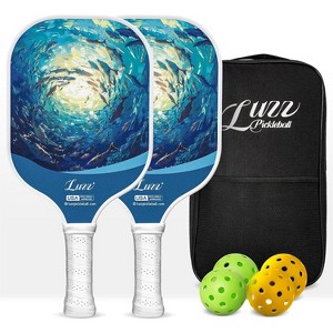 LUZZ Pickleball Paddles Set of 2 T700 Carbon Fiber Pickleball Paddle Sandblasted Surface with Honeycomb Core for Beginners - 1 of 4