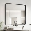 Okak Minimalism Rectangle Bathroom Mirror, Vanity Mirror with Aluminum Alloy Frame, Wall Mirror for Bathroom, Living Room - 2 of 4