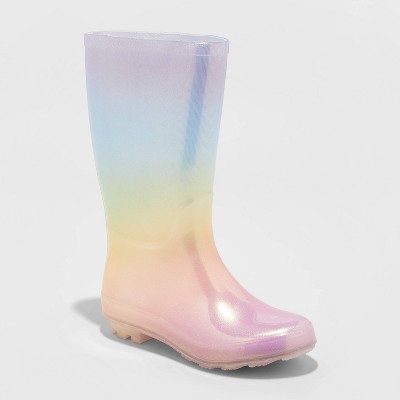 rainbow boots for girls