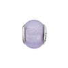 Black Bow Jewelry Lavender Matte Italian Murano & Sterling Silver Bead Charm, 14mm - 2 of 4
