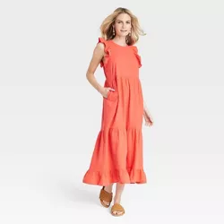 Women's Gauze Flutter Short Sleeve Dress - Universal Thread™