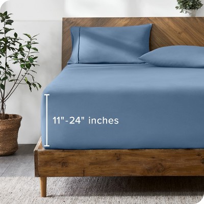 24 Inch Extra Deep Pocket Microfiber Fitted Sheet by Bare Home