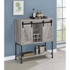 Coaster Claremont Farmhouse Sliding Door Wood Bar Cabinet with Lower Shelf Gray Driftwood - 2 of 4