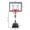 Sevobal Basketball Hoops Poolside Basketball Hoop Height Adjustable with Transparent Backboard for Outdoor Backyard Patio, Black, 12.86"*9.45"*2.78" - 3 of 4
