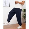 BLUEMING Sweatpants for Men Tapered Joggers Sweat Pants with Pockets Drawstring Baggy Pants for Gym Workout - 2 of 4