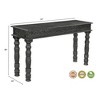 Taran Designs,Eldris Carved Solid Wood Console Table - 3 of 3