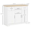 Modern Kitchen Sideboard Buffet Cabinet with Storage, Kitchen Island Dining Room Cabinet Living Room Furniture - 3 of 4