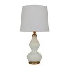 29" x 15" Modern Glass Table Lamp White - Olivia & May: Chic Accent, Non-Slip Base, Toggle Switch - 2 of 4
