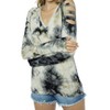 Women's Tie Dye Stud Sliced Long Sleeve Top - VOCAL APPAREL - 2 of 4