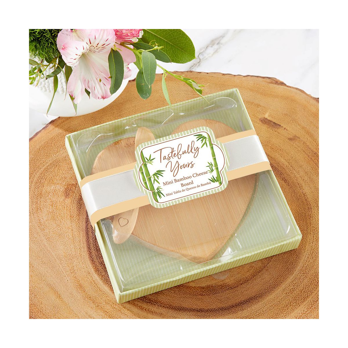 Kate Aspen "Tastefully Yours" Heart Shaped Bamboo Cheese Board, (Set of 2) | 22126NA - thumbnail 4