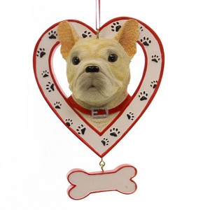 Kurt S. Adler 4.5 Inch Dog In Heart W/ Bone Canine Best Friend Tree Ornaments - 1 of 2