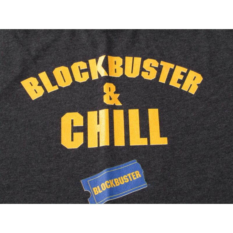 Blockbuster & Chill Women's Charcoal Gray Sleep Shirt, 2 of 3